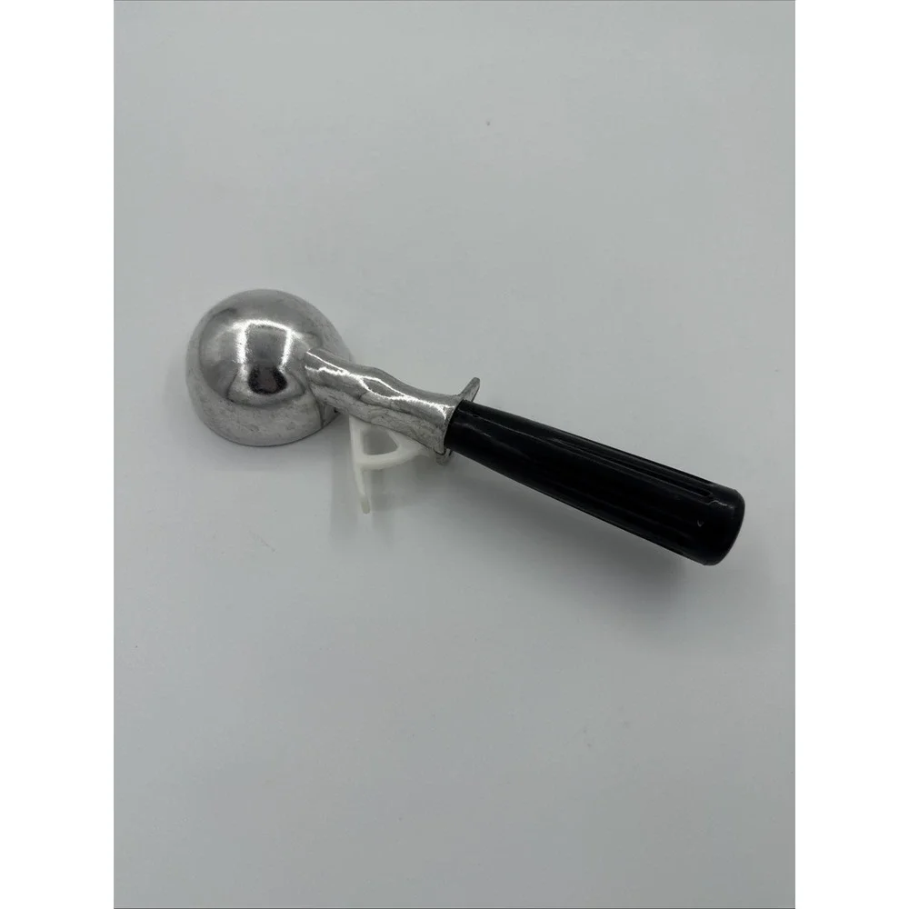 Vintage Metal Ice Cream‎ Scoop W Release Lever & Plastic Handle Retro Kitchen